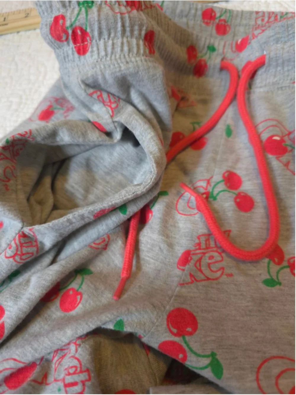 Women's Coca-Cola Gray Cherry Coke Logo Pajamas Set Small Comfort Lounge Wear